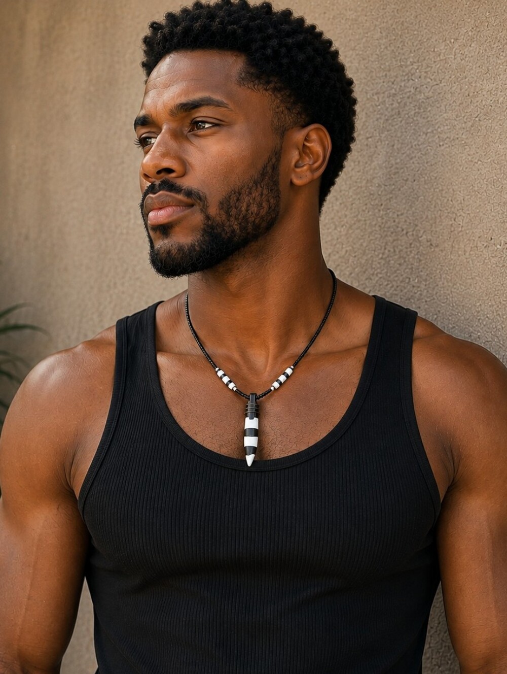 Handmade in Kenya Camel Bone Pendant Necklace - Unisex